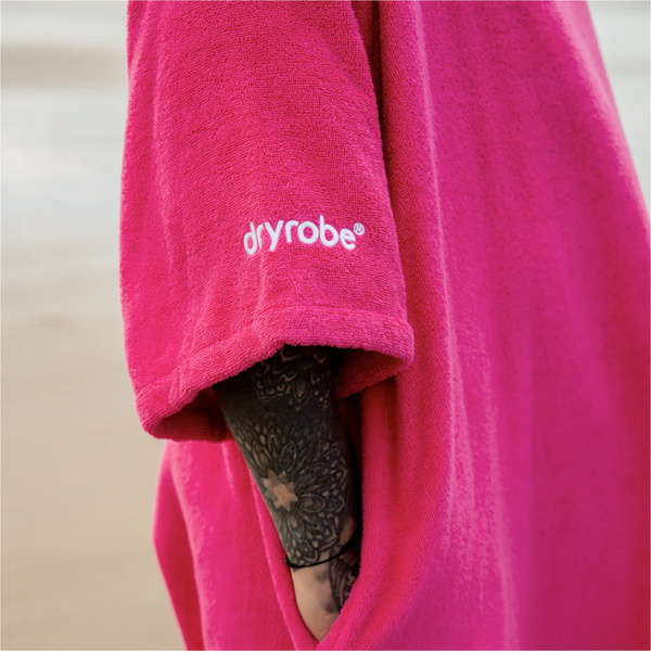 2026 Dryrobe Organic Towel Change Robe ORGANICTCRHP - Hot Pink